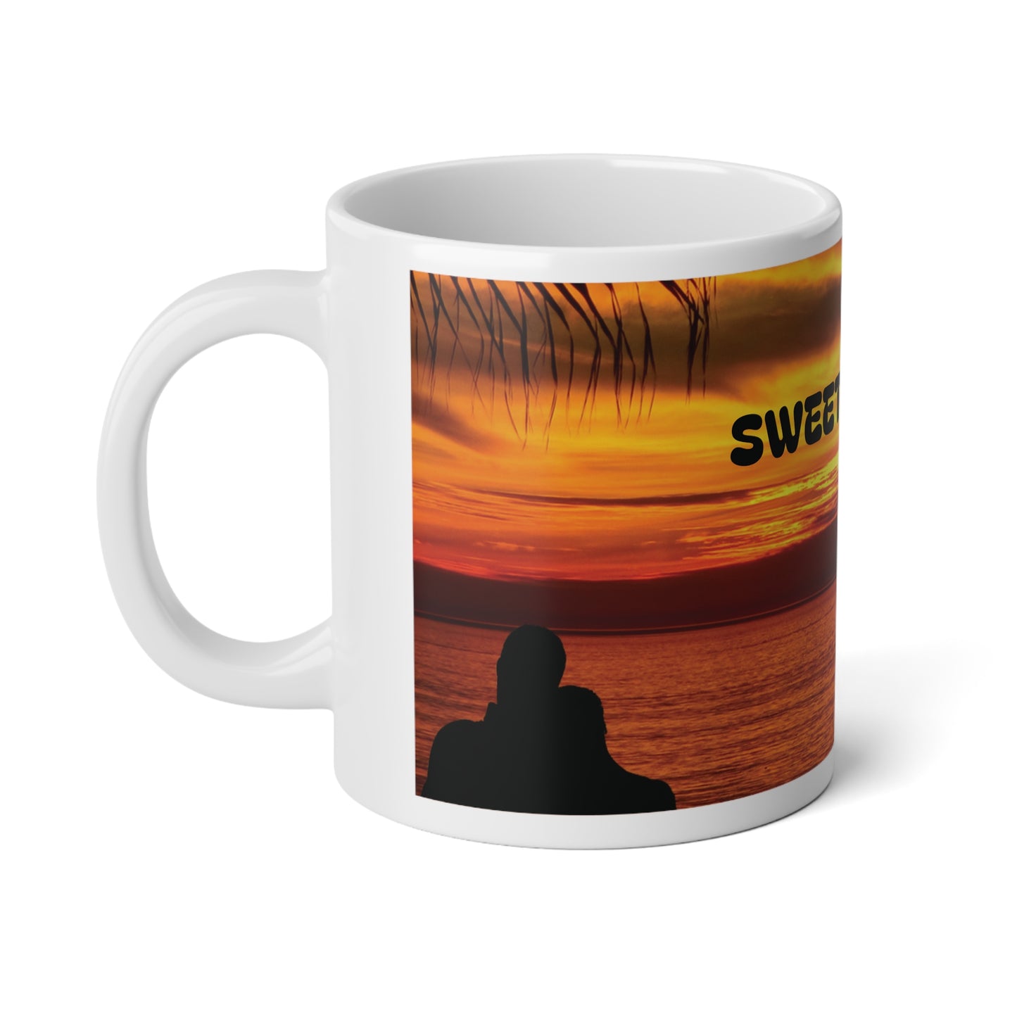 Vibrant Sunset Jumbo Mug, Sweet Dreams Coffee Cup, Inspirational Gift, Cozy Beverage Mug, Unique Home Décor
