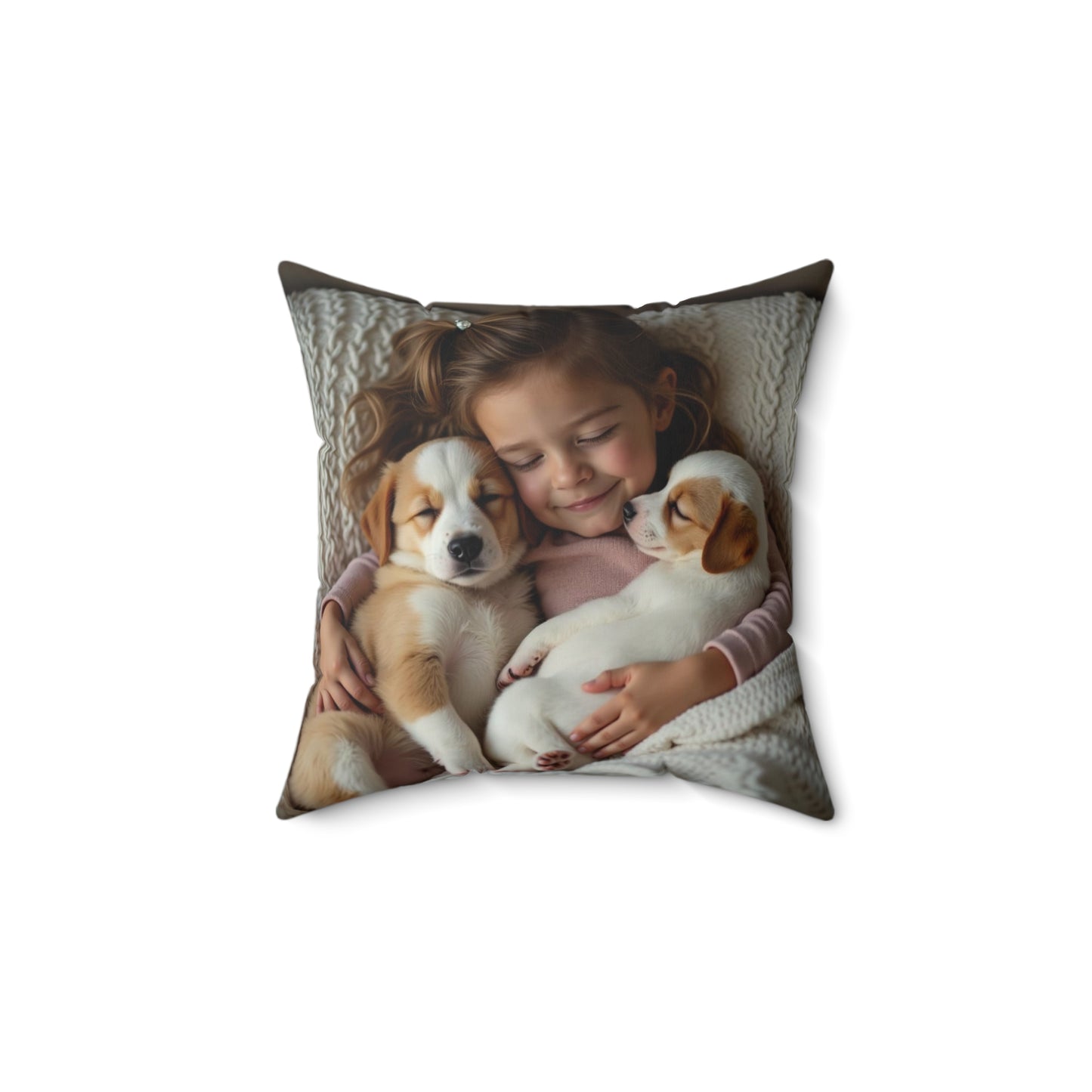 Cute Pet-Parent Faux Suede Pillow | Cozy Home Decor, Dog Lover Gift, Kids Room Accent, Puppy Snuggle Decor, Pet-Themed Cushion