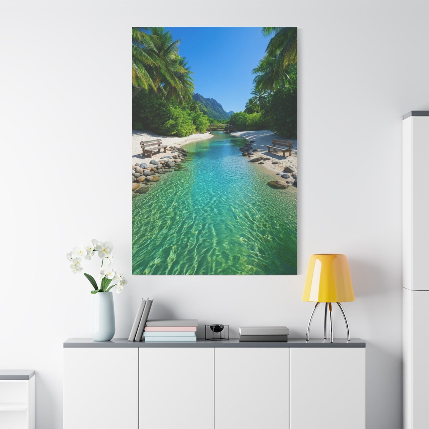 Turquoise Waters Beach Canvas Print — Matte Stretched Wall Art