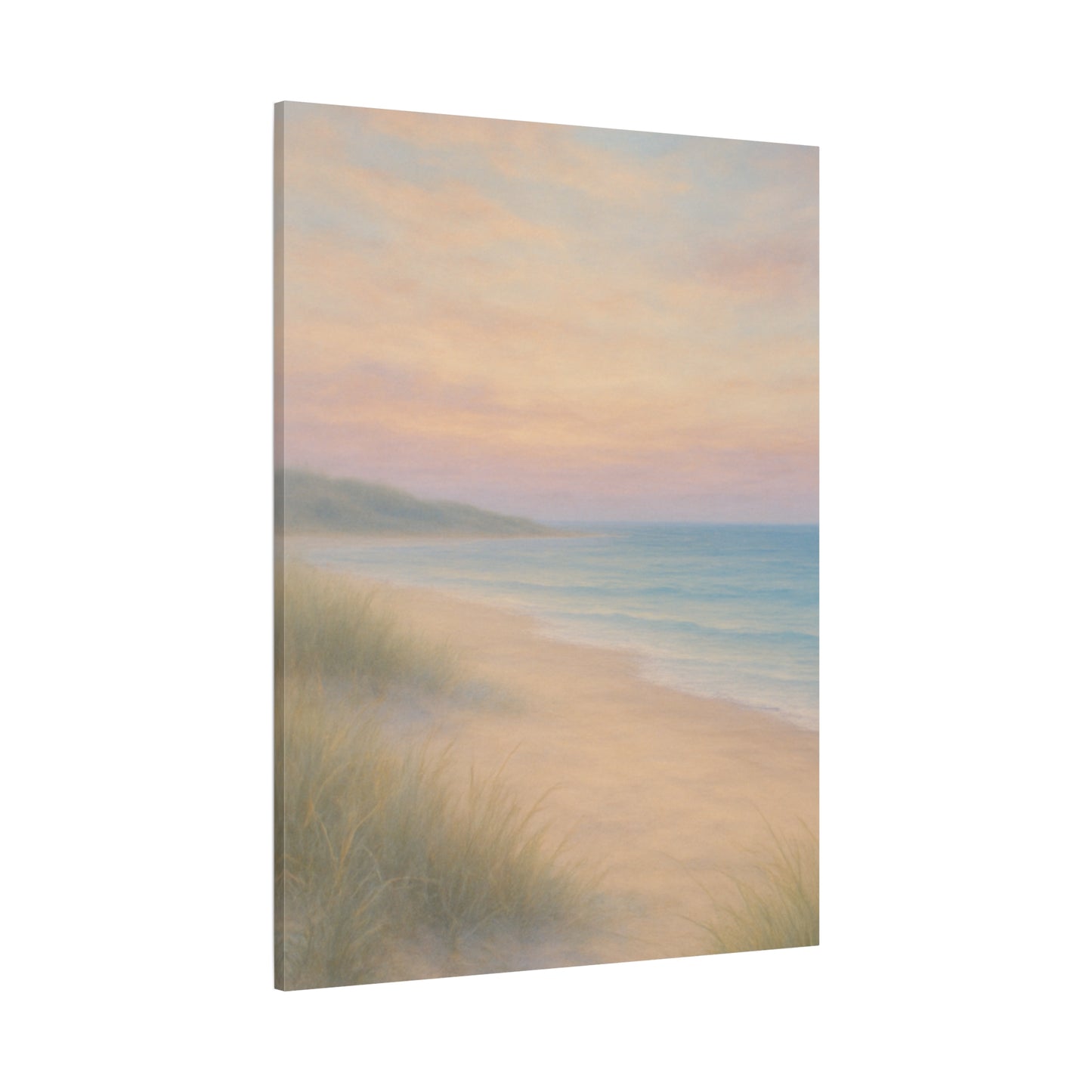 Beach ocean in pastel Canvas Wall Art - Matte Stretched Print