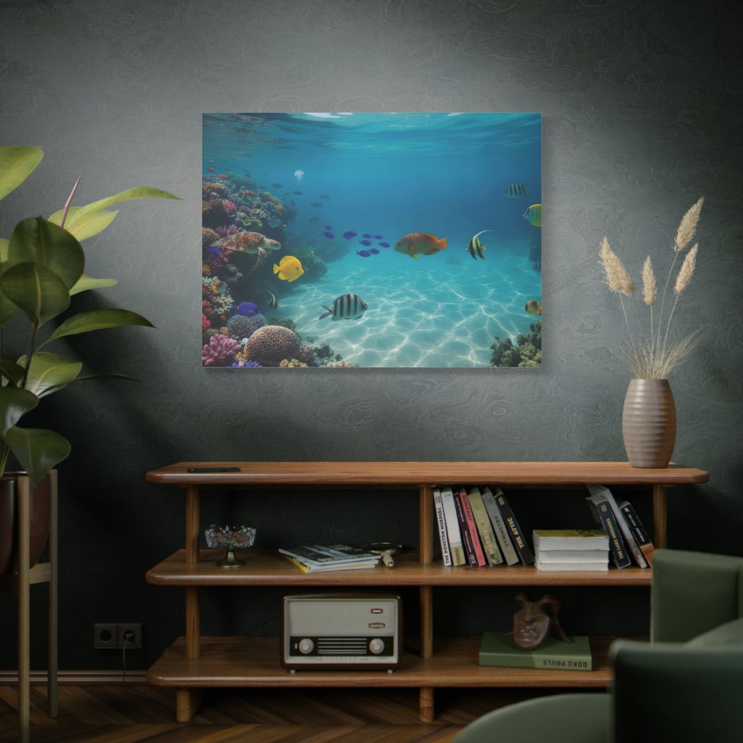 Underwater sea Life Canvas wall Art - Matte Print – Stretched 1.25"