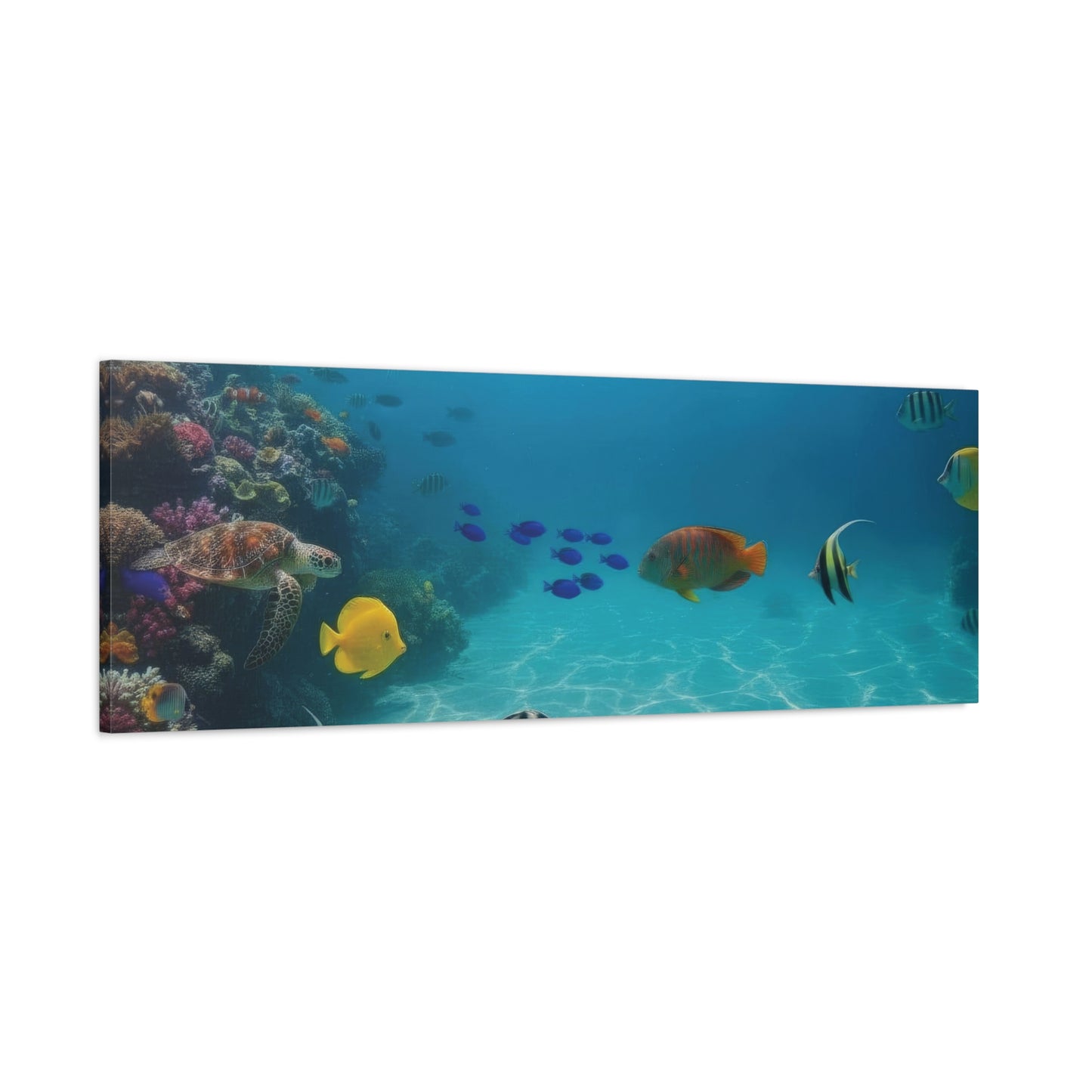 Underwater sea Life Canvas wall Art - Matte Print – Stretched 1.25"