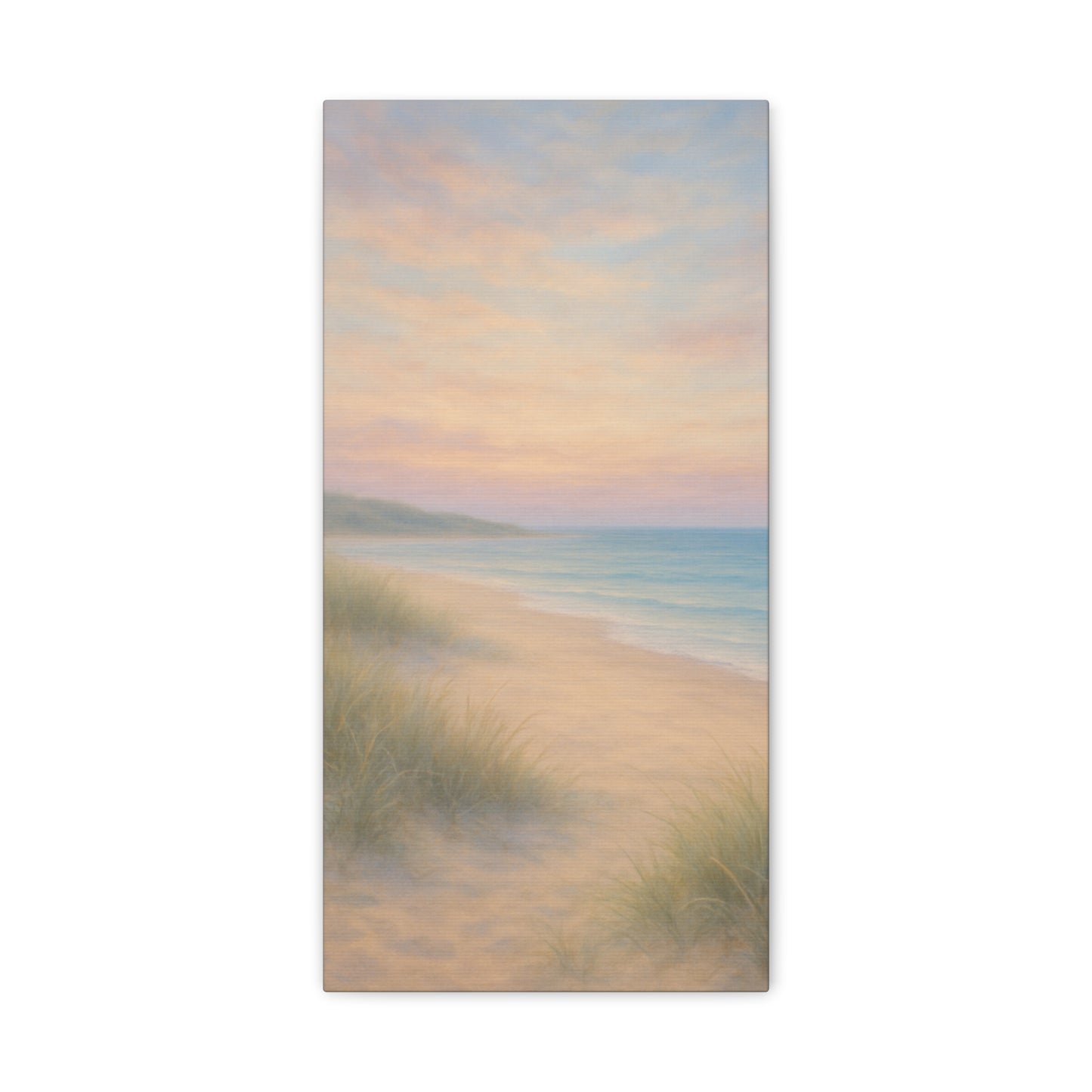 Beach ocean in pastel Canvas Wall Art - Matte Stretched Print
