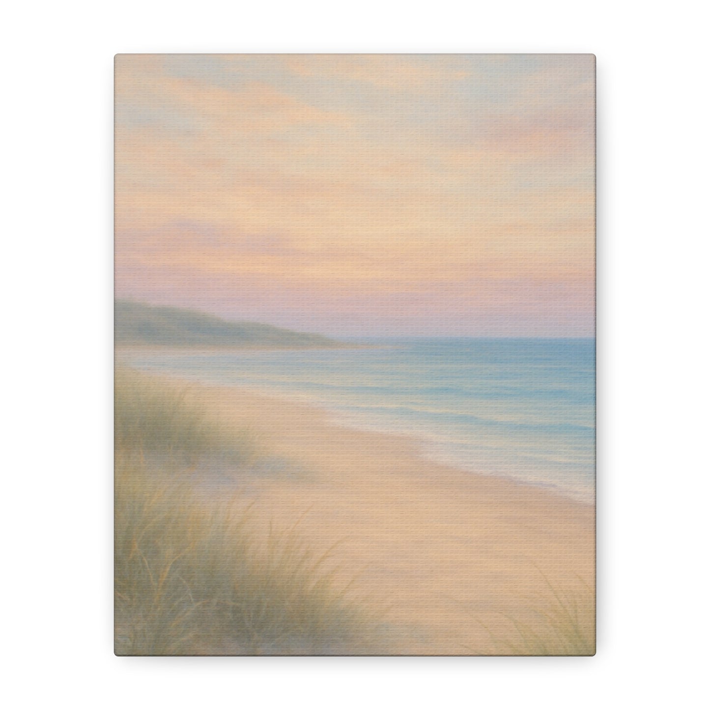Beach ocean in pastel Canvas Wall Art - Matte Stretched Print
