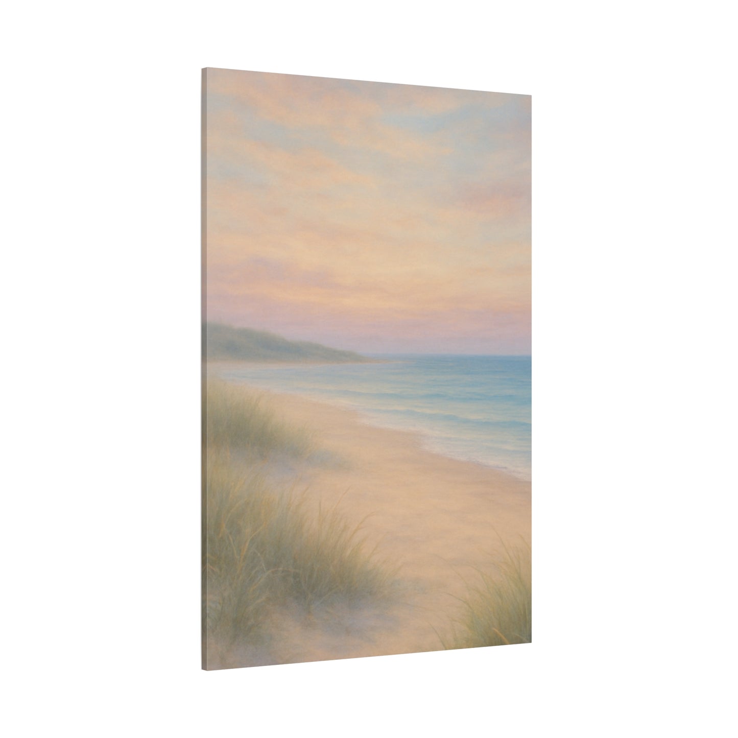 Beach ocean in pastel Canvas Wall Art - Matte Stretched Print