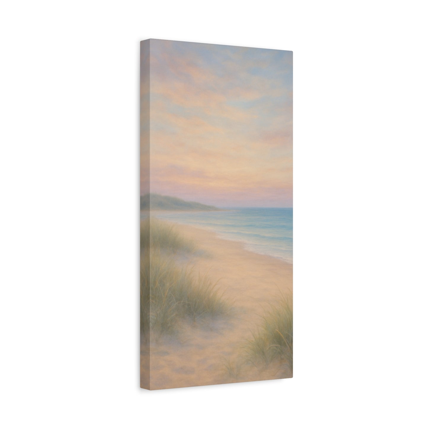 Beach ocean in pastel Canvas Wall Art - Matte Stretched Print