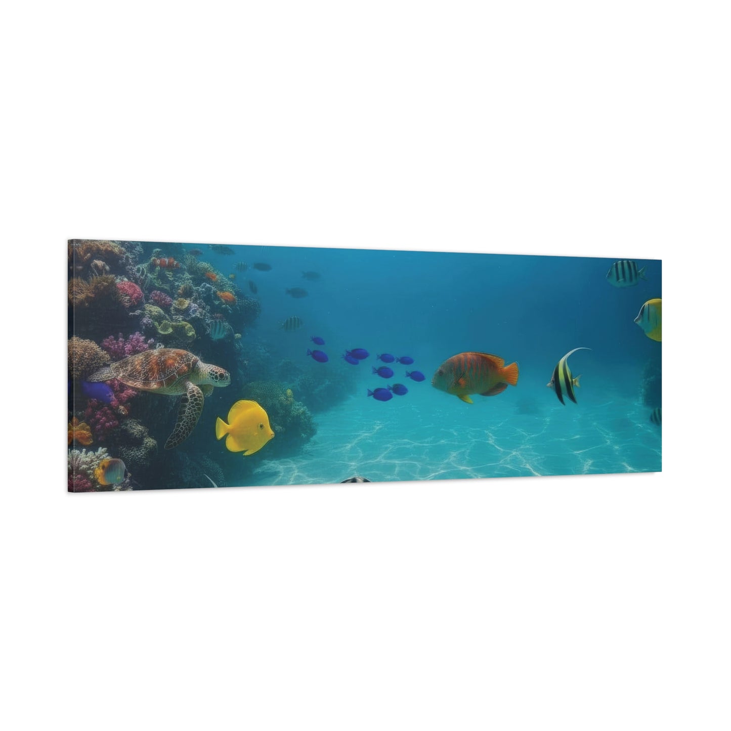 Underwater sea Life Canvas wall Art - Matte Print – Stretched 1.25"