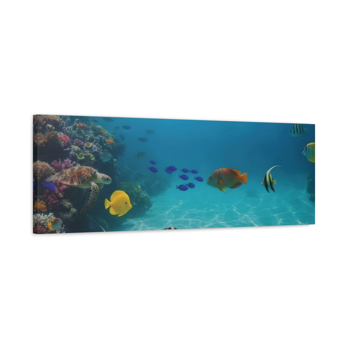 Underwater sea Life Canvas wall Art - Matte Print – Stretched 1.25"
