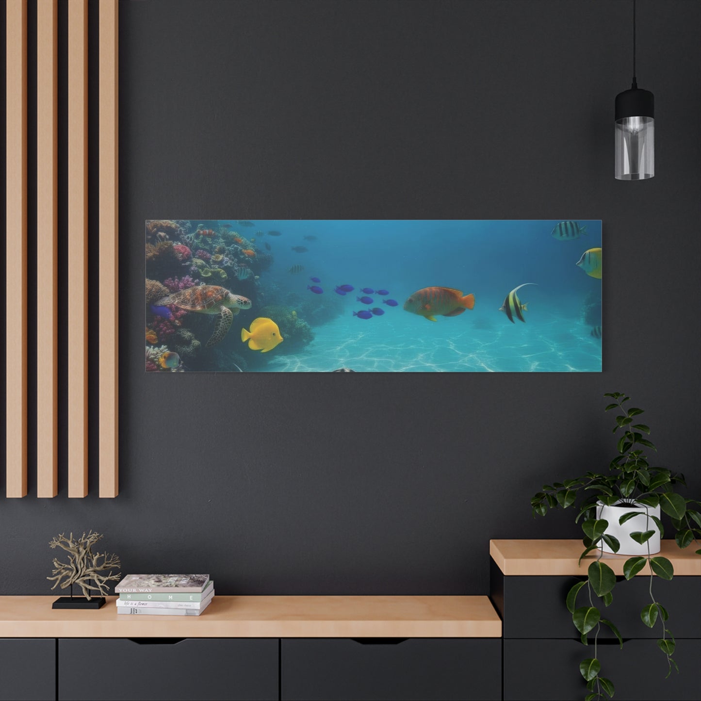 Underwater sea Life Canvas wall Art - Matte Print – Stretched 1.25"