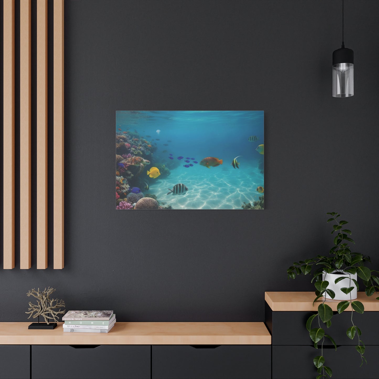 Underwater sea Life Canvas wall Art - Matte Print – Stretched 1.25"