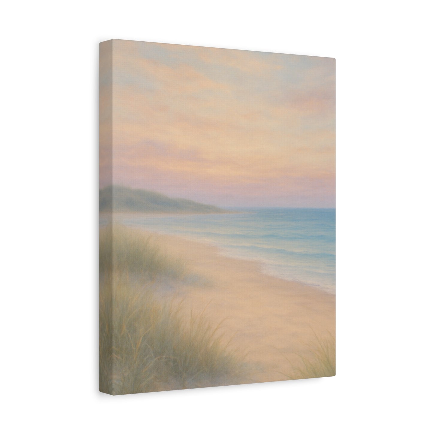 Beach ocean in pastel Canvas Wall Art - Matte Stretched Print