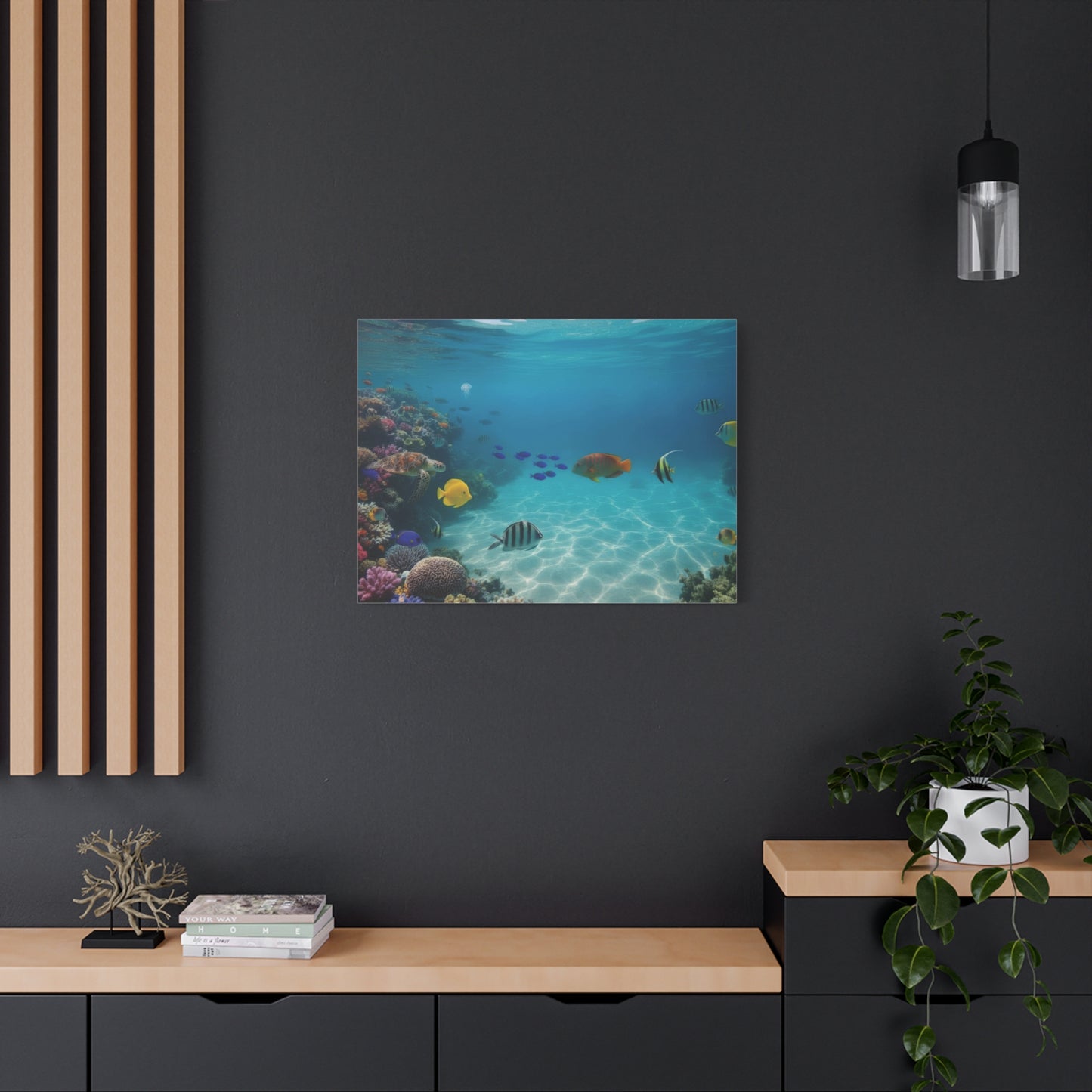Underwater sea Life Canvas wall Art - Matte Print – Stretched 1.25"