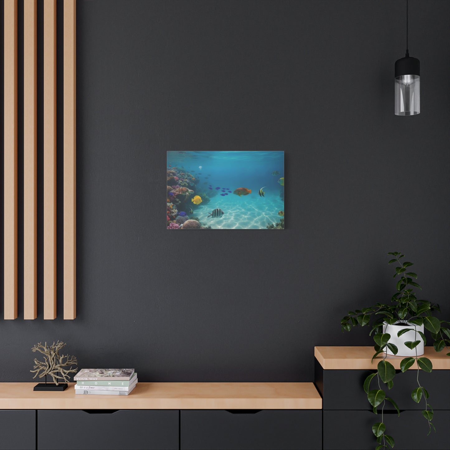 Underwater sea Life Canvas wall Art - Matte Print – Stretched 1.25"
