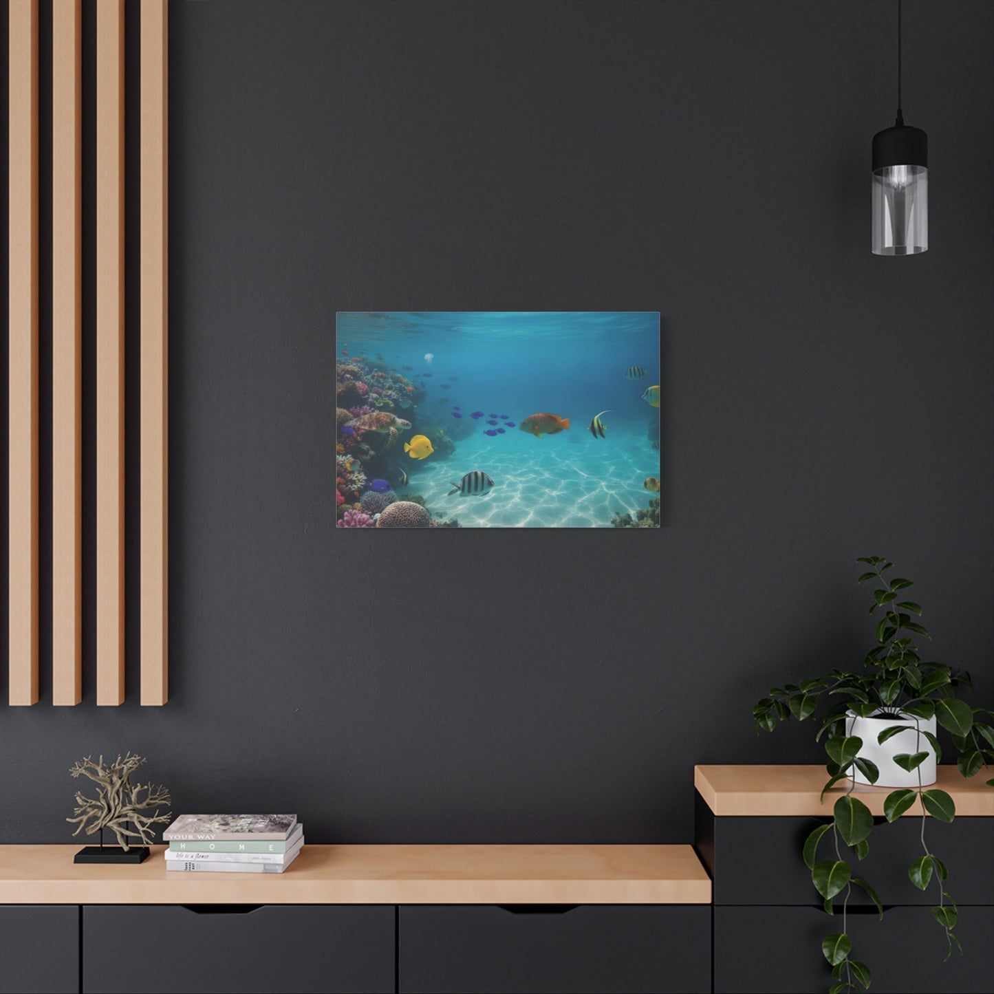 Underwater sea Life Canvas wall Art - Matte Print – Stretched 1.25"