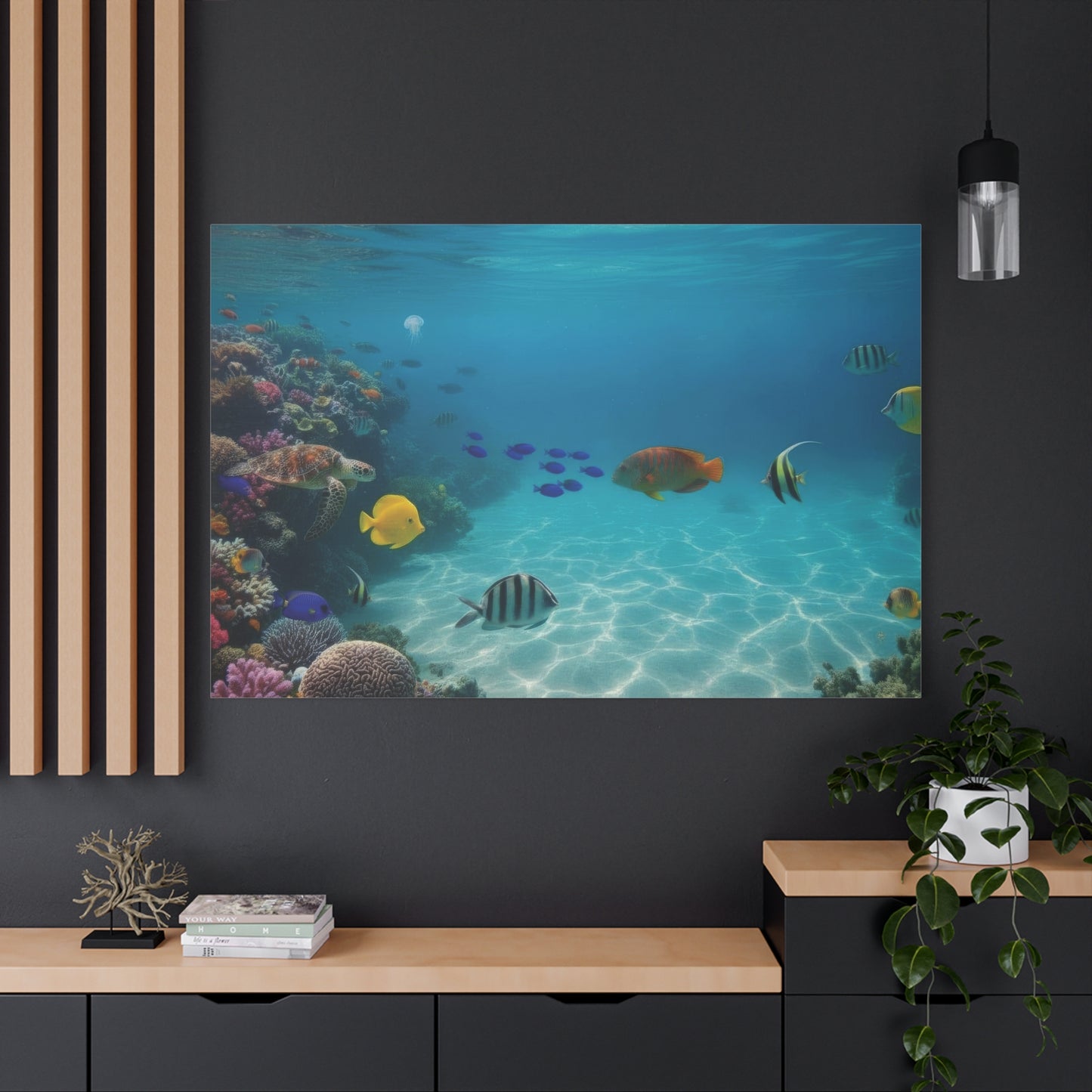 Underwater sea Life Canvas wall Art - Matte Print – Stretched 1.25"