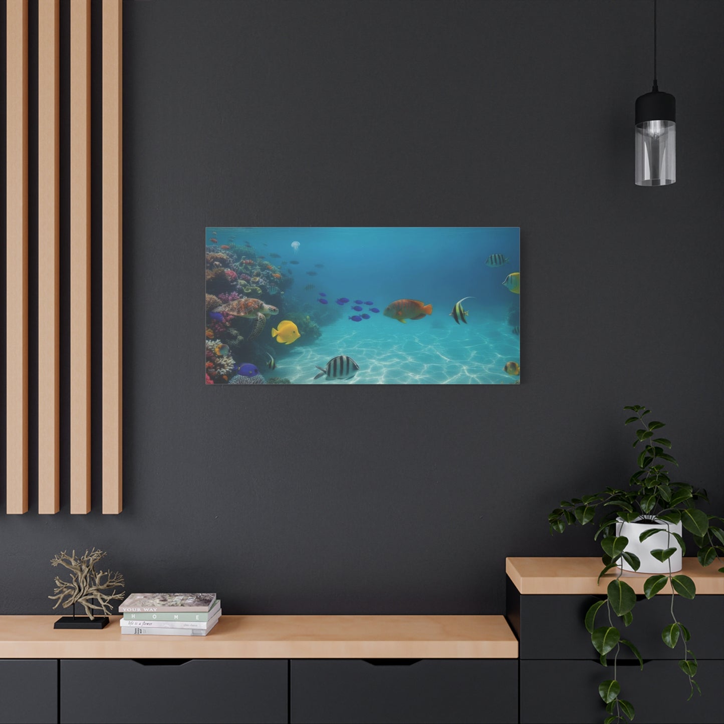 Underwater sea Life Canvas wall Art - Matte Print – Stretched 1.25"
