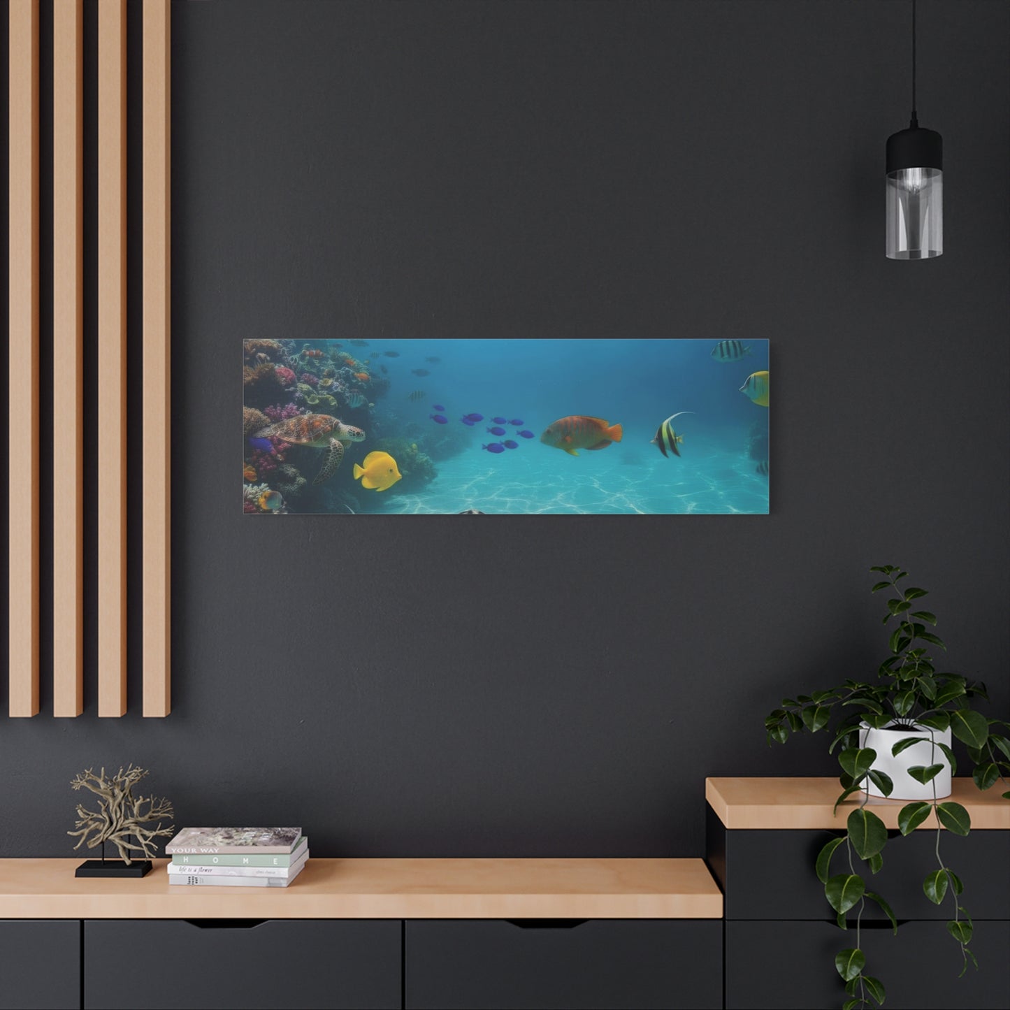 Underwater sea Life Canvas wall Art - Matte Print – Stretched 1.25"