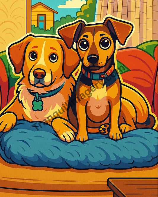 Cartoon Puppies BFF
